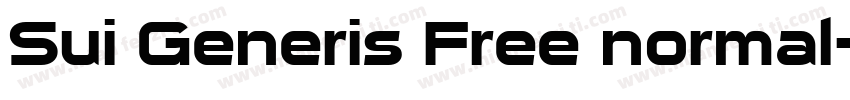 Sui Generis Free normal字体转换